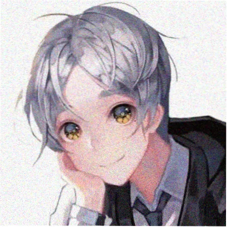 旧城拾荒者中拾荒少年的圆形头像插画